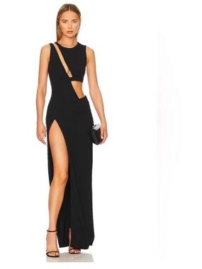 Camila Coelho Black Cutout Maxi Dress